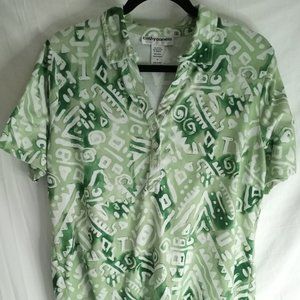 Womens M Cathy Daniels Festive Polo Shirt